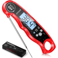STOON Digital Meat Thermometer, IPX6 Waterproof Instant Read Food Thermometer with LCD Backlight & 11.94cm Folding Probe, Kitchen Thermometer with Magnet for Cooking Food Candy, BBQ Grill, Liquids,Oil